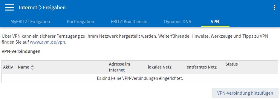 Fritz!OS VPN