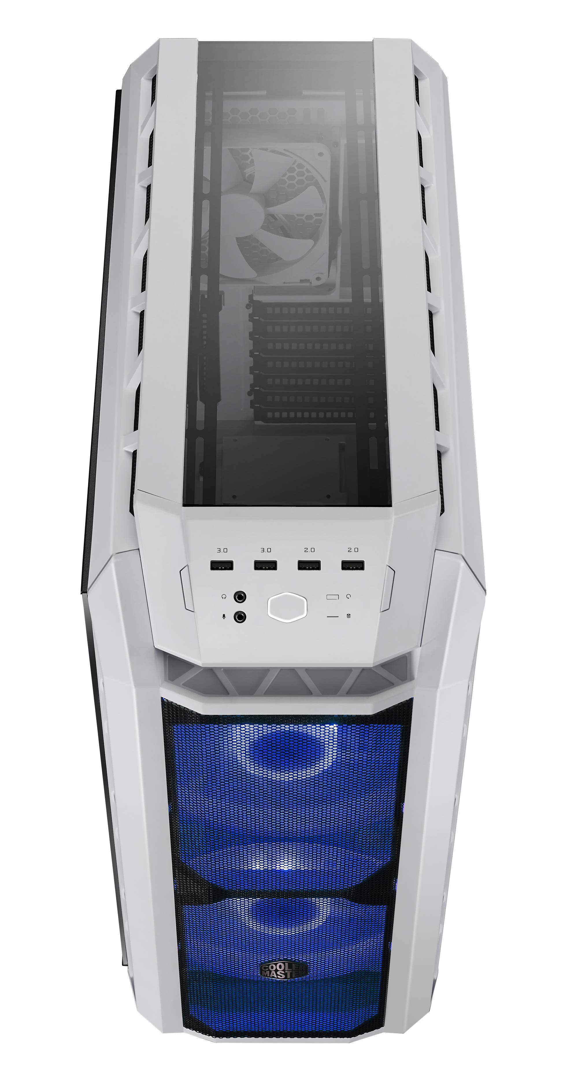 H500P MESH WHITE_front and top-light_Blue