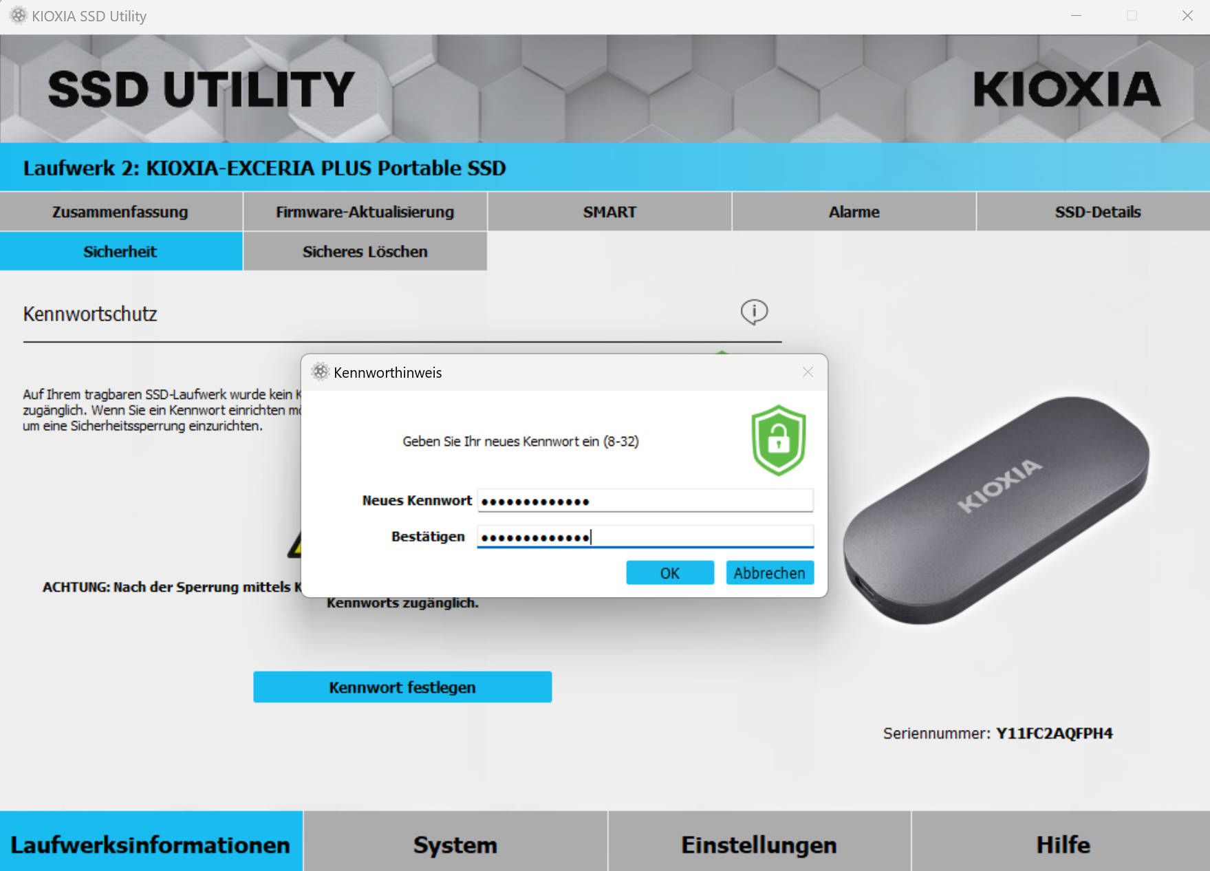 KIOXIA Portable Kennwortschutz (3)