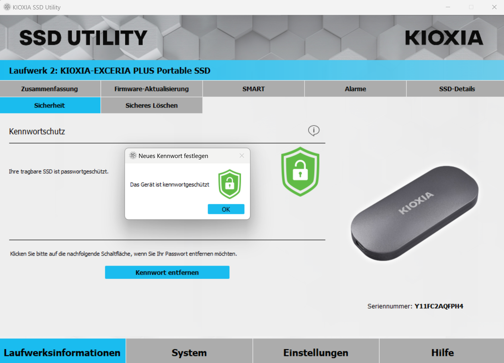 KIOXIA Portable Kennwortschutz (7)