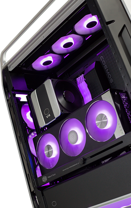 Illustrierte Kühlungsmöglichkeiten und Radiator-Support