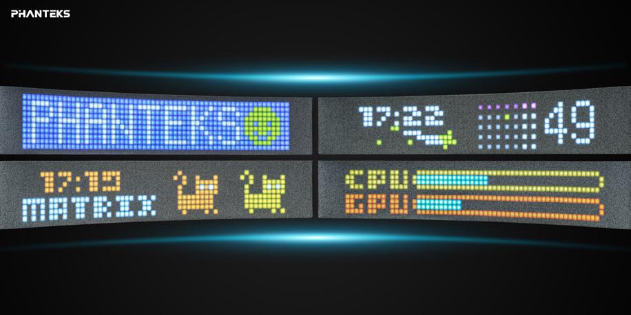 Rückansicht des Evolv X2 Matrix, zeigt die Anschlüsse und die Unterstützung für Rear-Connector Mainboards.