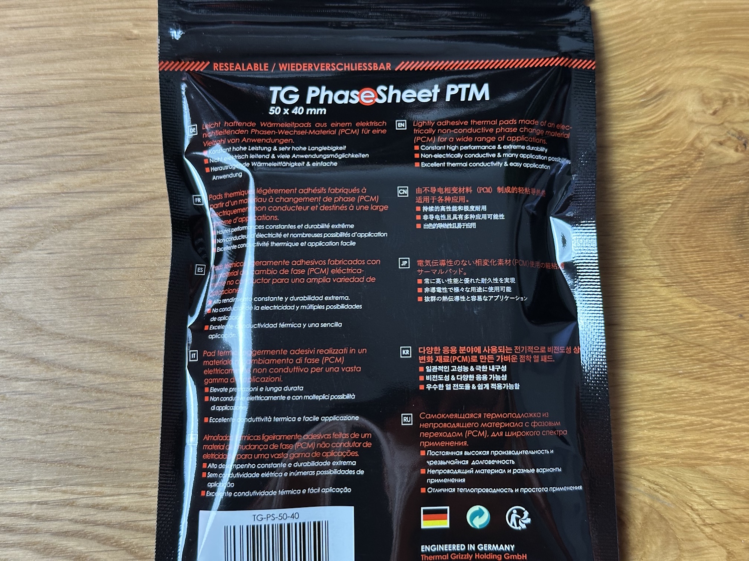Thermal Grizzly Phase Sheet PTM Unboxing (2)