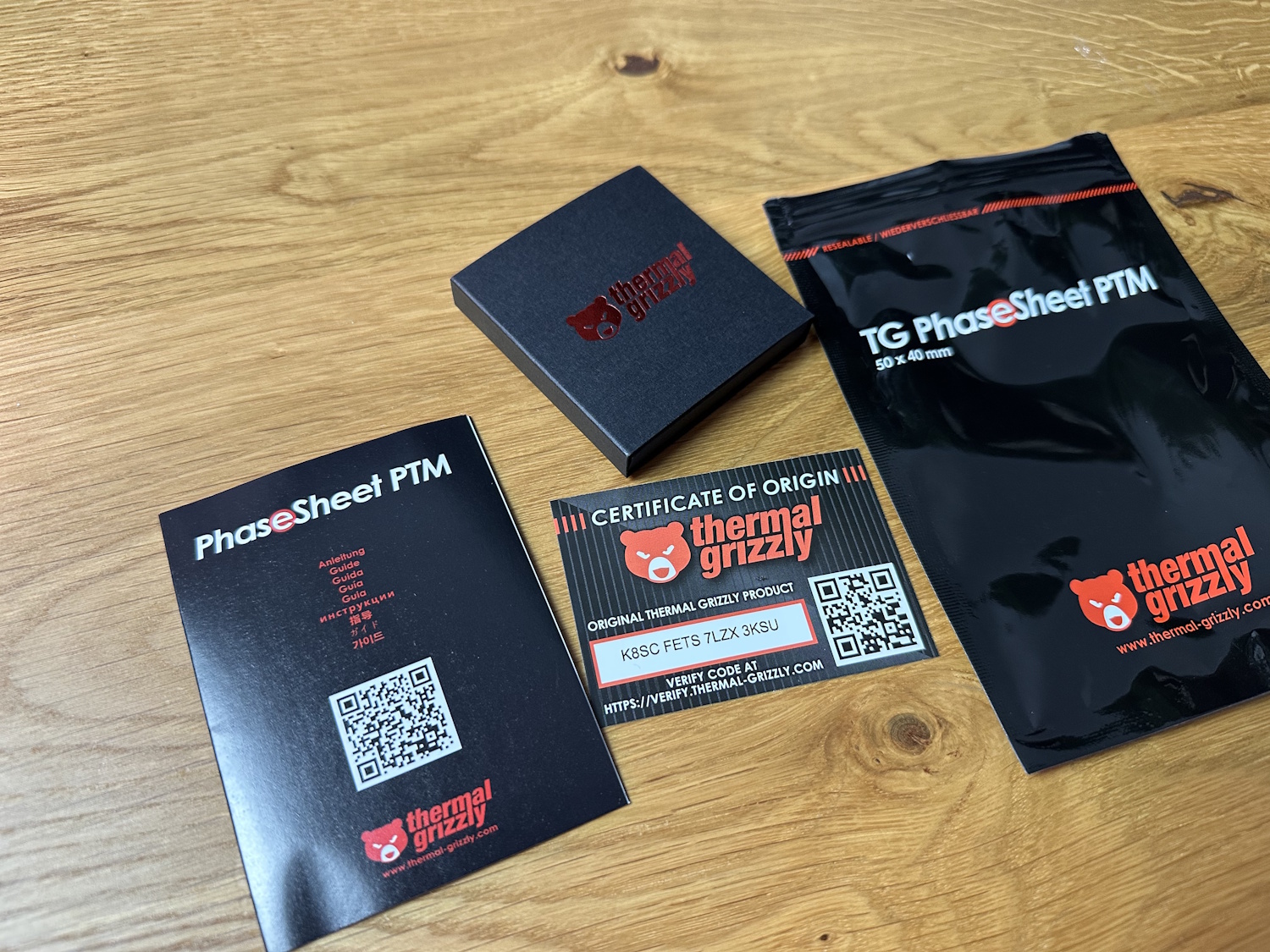 Thermal Grizzly Phase Sheet PTM Unboxing (3)
