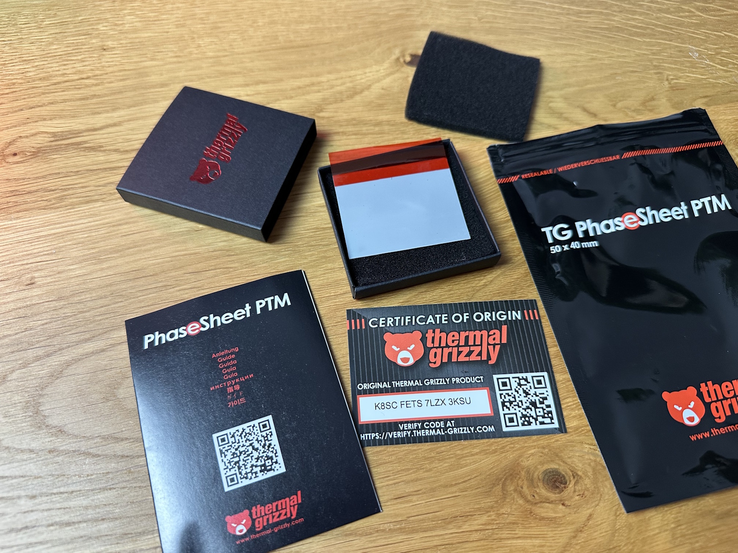 Thermal Grizzly Phase Sheet PTM Unboxing (4)